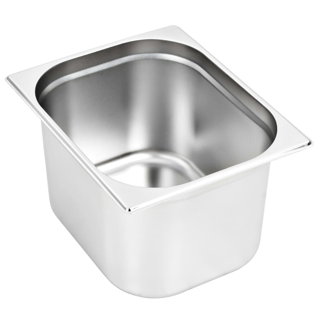 Recipientes gastronorm 2 pcs gn 1/2 200 mm aço inoxidável