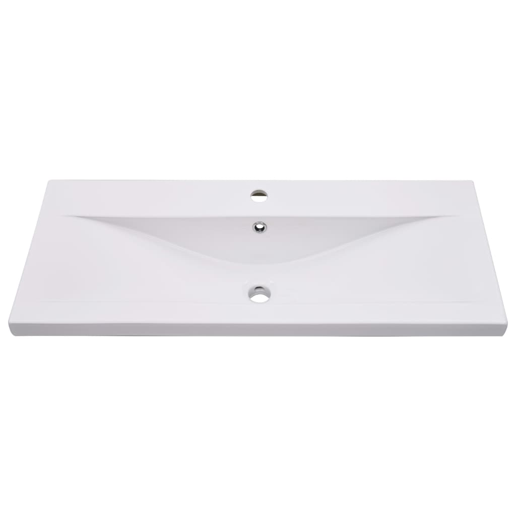 Lavatório embutido 91x39,5x18,5 cm cerâmica branco