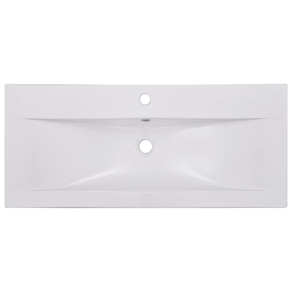 Lavatório embutido 91x39,5x18,5 cm cerâmica branco