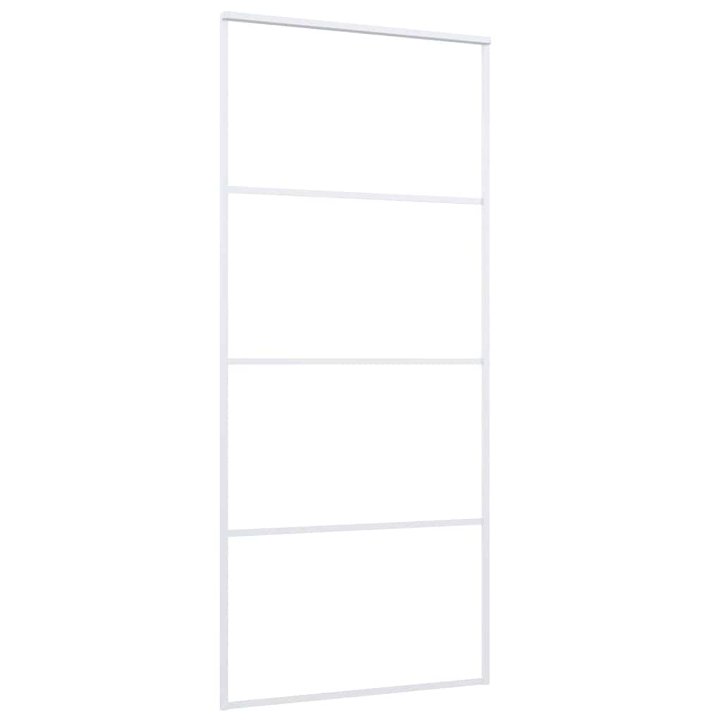 Porta deslizante vidro esg fosco e alumínio 90x205 cm branco