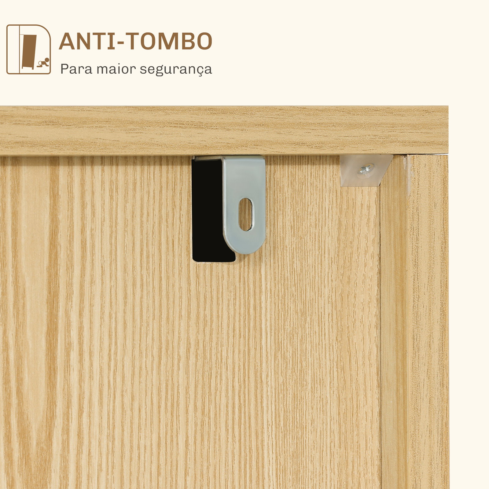 Aparador de cozinha moderno com prateleiras ajustáveis 2 armários e anti-tombo 91,5x35x77,4 cm branco e madeira