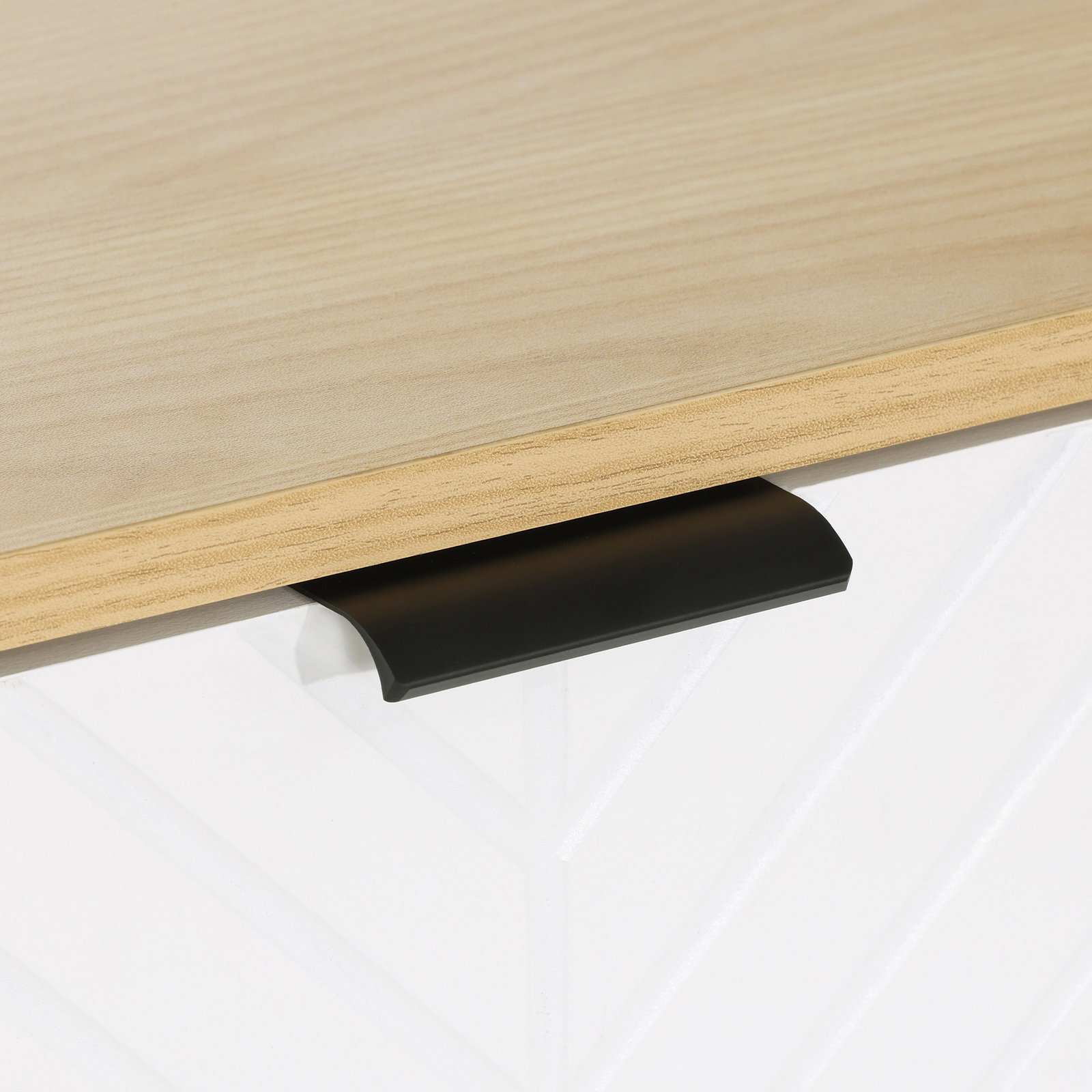 Aparador de cozinha moderno com prateleiras ajustáveis 2 armários e anti-tombo 91,5x35x77,4 cm branco e madeira