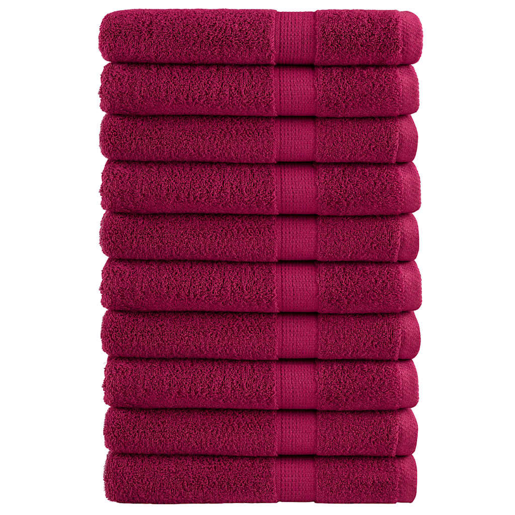 Toalhas premium solund 10 pcs 100x200 cm 600 gsm bordô