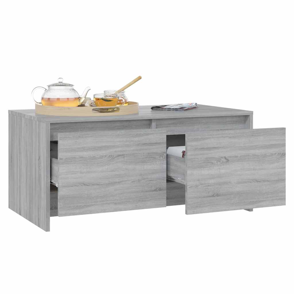 Mesa de centro 90x50x41,5 cm derivados madeira cinzento sonoma