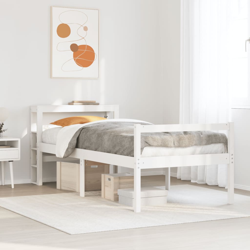Cama para idosos com cabeceira 75x190 cm pinho maciço