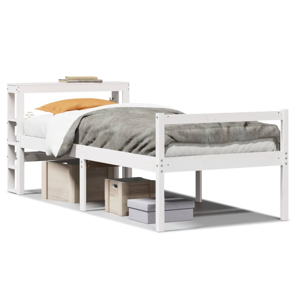 Cama para idosos com cabeceira 75x190 cm pinho maciço
