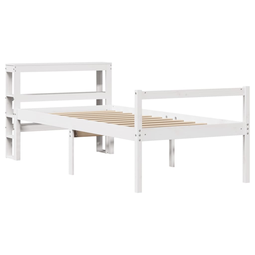 Cama para idosos com cabeceira 75x190 cm pinho maciço