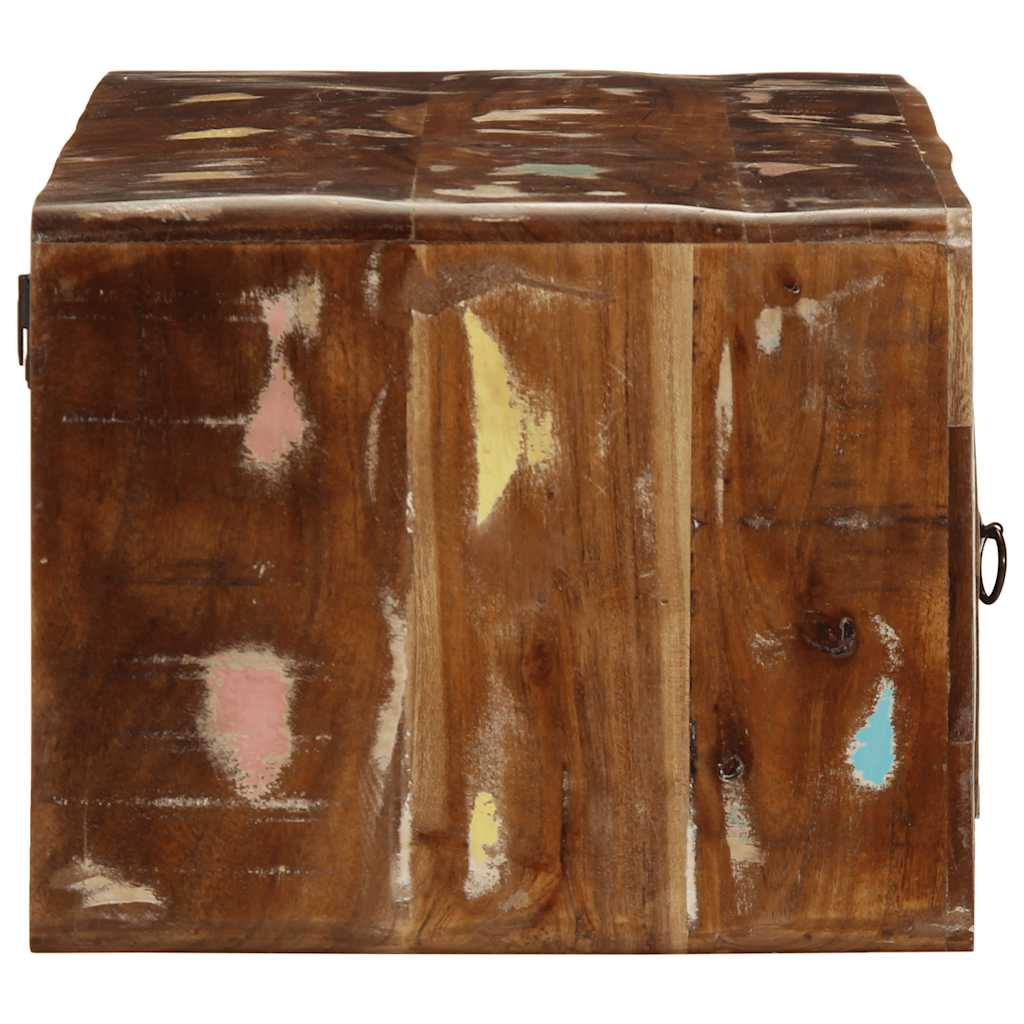 Armário de TV para parede 100x32x25cm madeira recuperada maciça