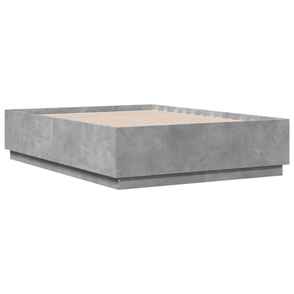 Estrutura de cama 120x190 cm derivados de madeira cinza cimento