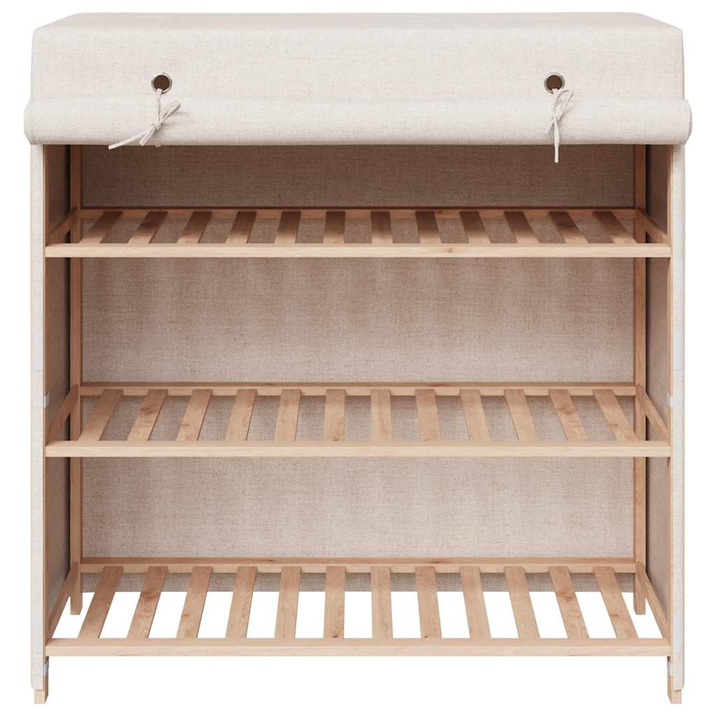 Sapateira com cobertura 79x40x80 cm tecido branco