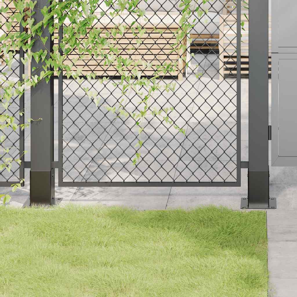 Bases de coluna quadradas 12 peças 81x81 mm aço revestido a pó
