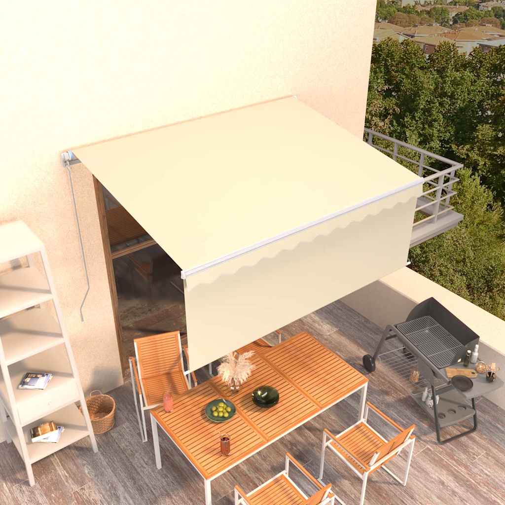 Toldo retrátil manual com estore 3x2,5 m cor creme