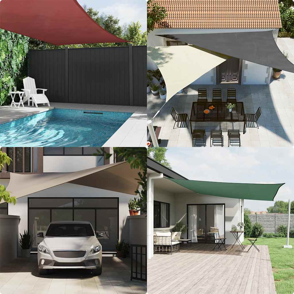 Guarda-sol tecido oxford quadrangular 3,6x3,6 m creme