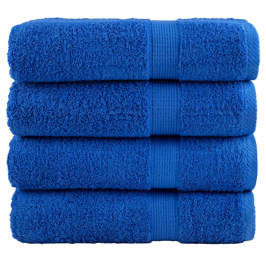Toalhas de banho premium solund 4 pcs 70x140 cm 600 gsm azul