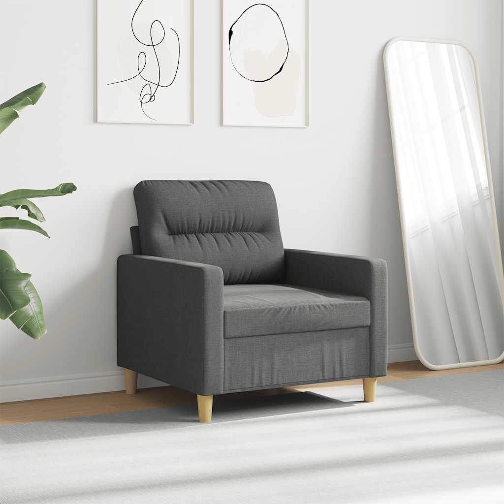 Poltrona 60 cm tecido cinzento-escuro