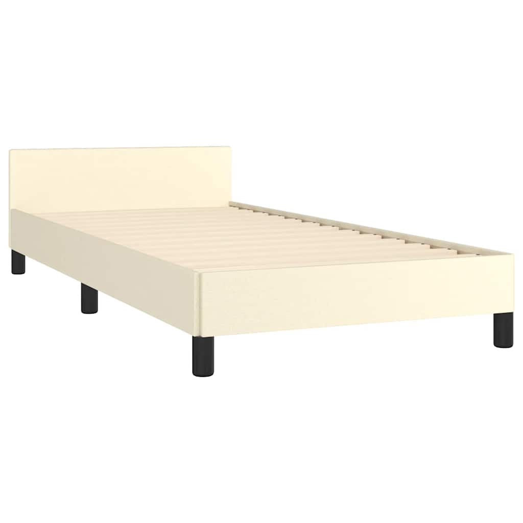 Estrutura cama c/ cabeceira sem colchão 80x200 cm creme