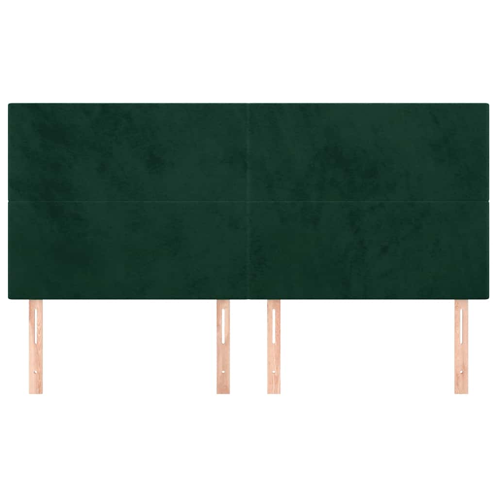 Cabeceira verde escuro 180x5x118/128 cm veludo