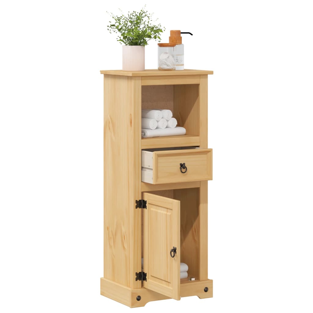 Móvel de wc corona 45x33x110 cm madeira de pinho maciça