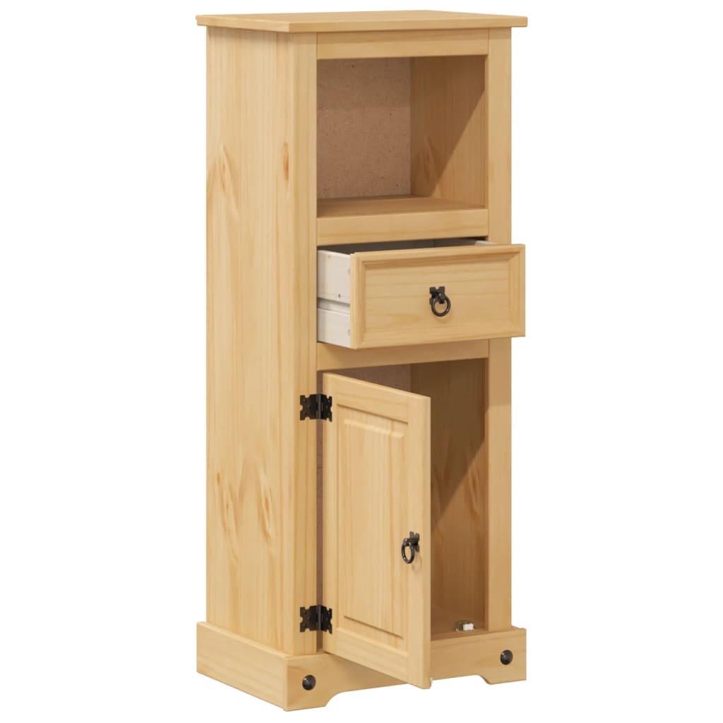 Móvel de wc corona 45x33x110 cm madeira de pinho maciça