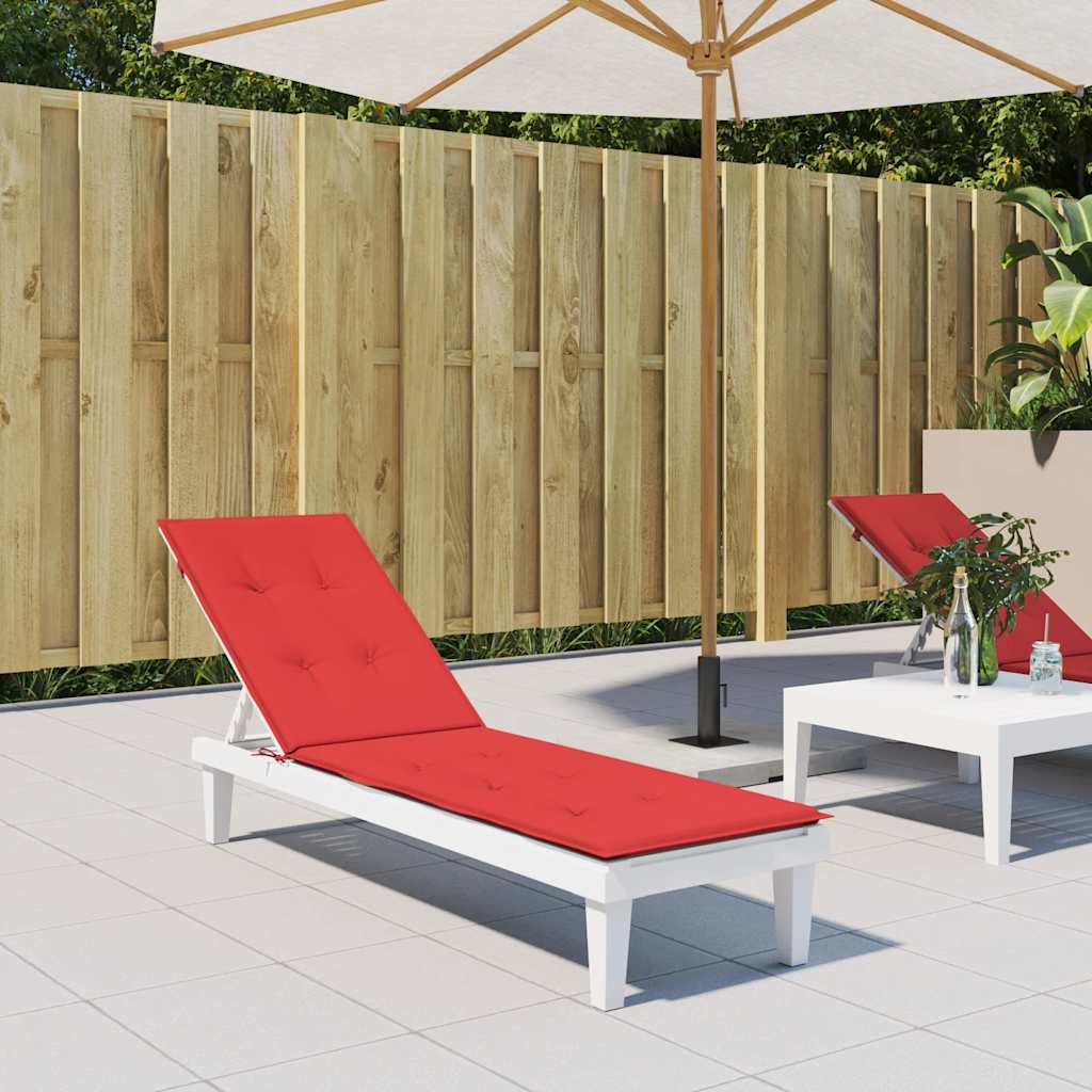 Almofadão para cadeira de terraço (75+105)x50x4 cm vermelho