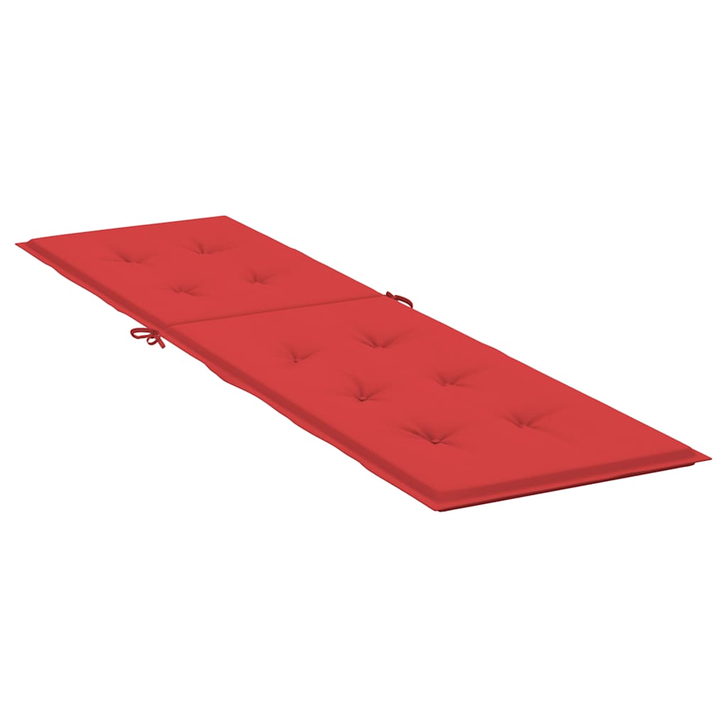 Almofadão para cadeira de terraço (75+105)x50x4 cm vermelho
