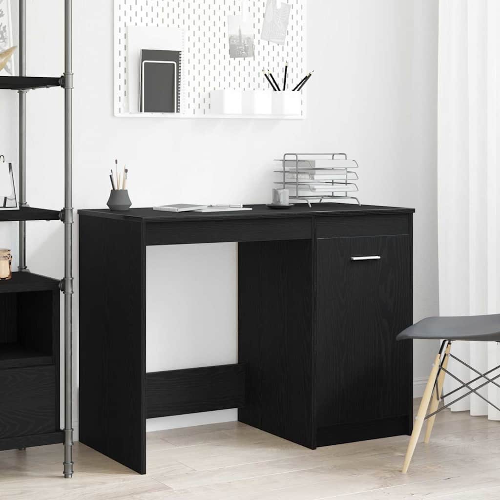 Mesa carvalho preto derivados de madeira 100 x 50 x 76 cm