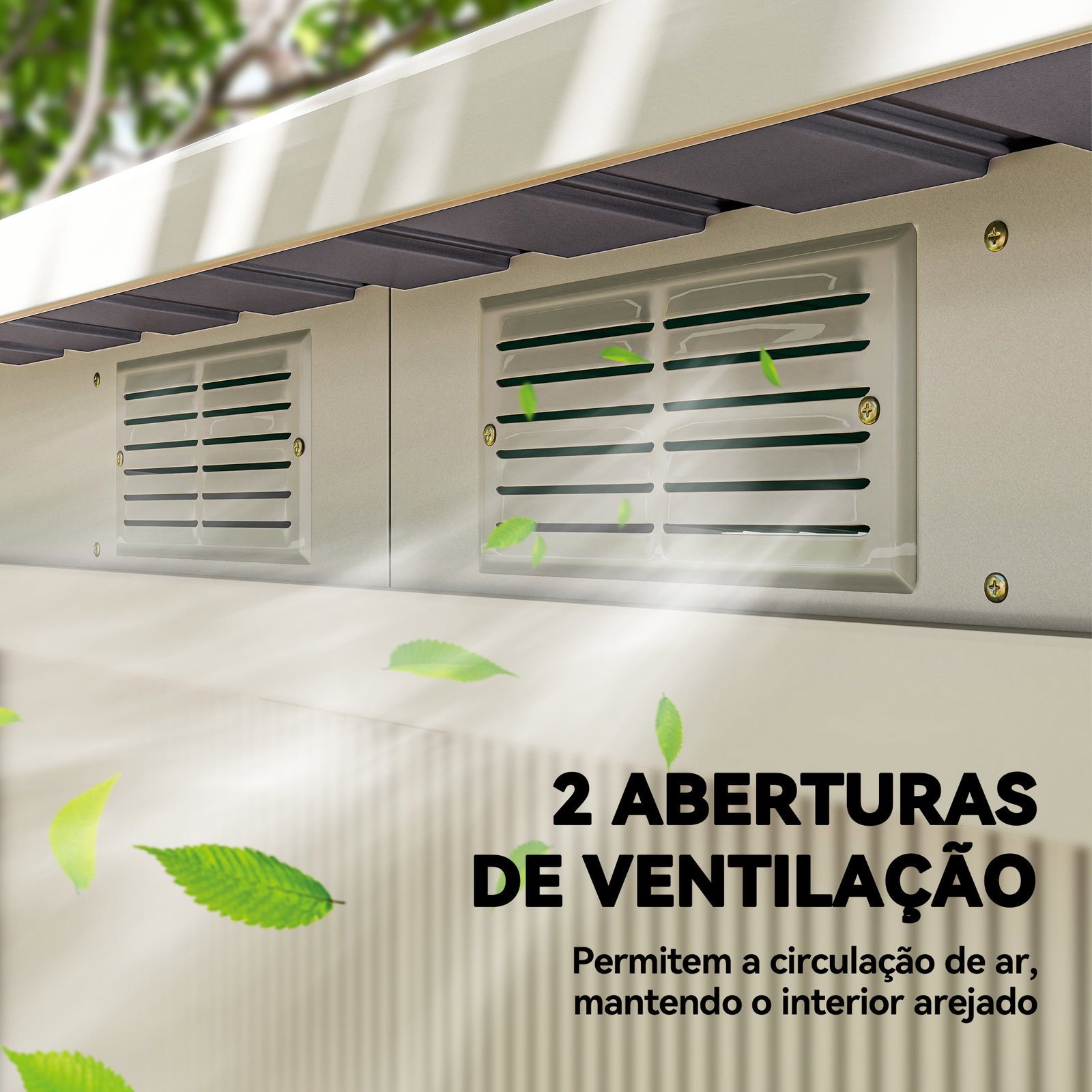Abrigo de Jardim 280x130x172 cm Abrigo de Exterior de Aço Galvanizado com Porta Corredeira e Ventilações Cinza