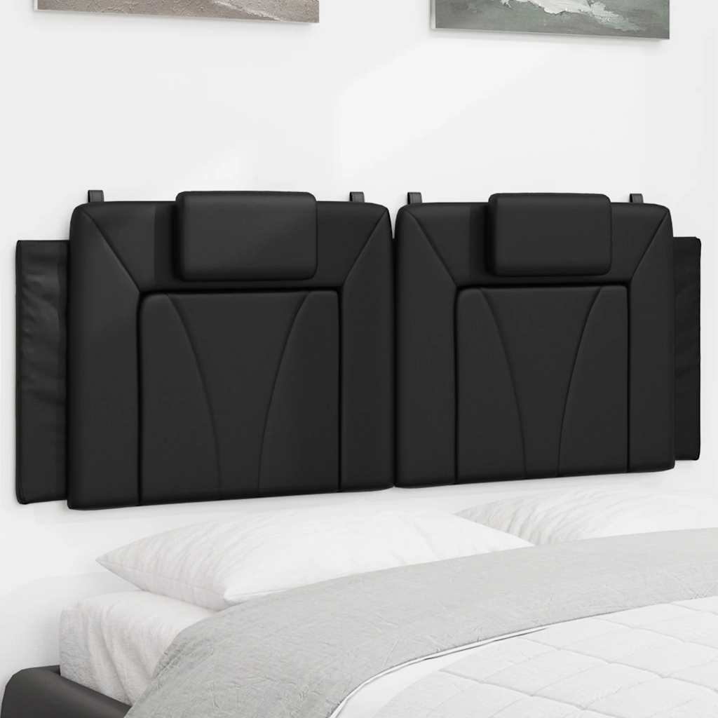 Almofadão de cabeceira viana 120 cm couro artificial preto
