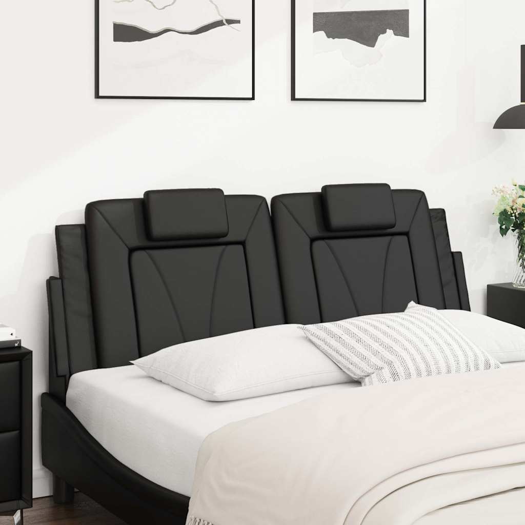 Almofadão de cabeceira viana 120 cm couro artificial preto