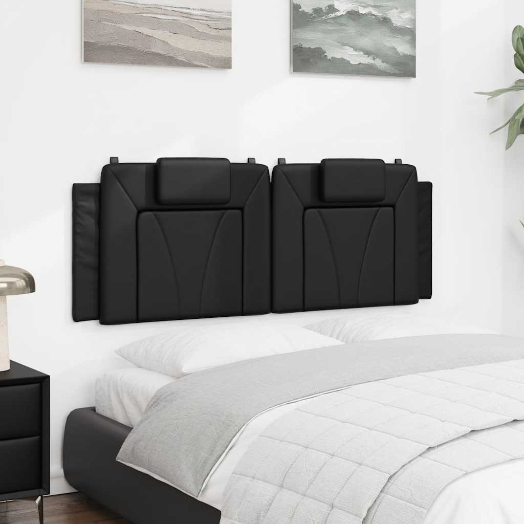 Almofadão de cabeceira viana 120 cm couro artificial preto