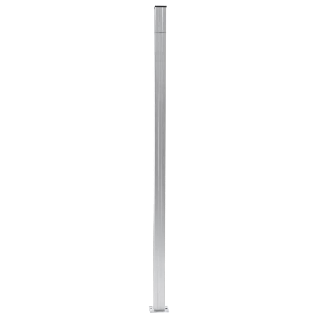 Postes de cerca 3 pcs alumínio 185 cm