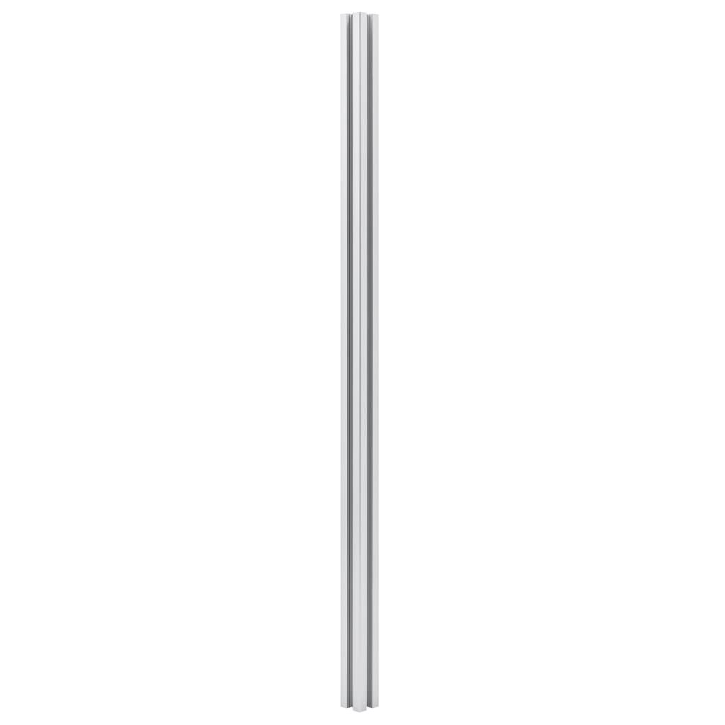 Postes de cerca 3 pcs alumínio 185 cm