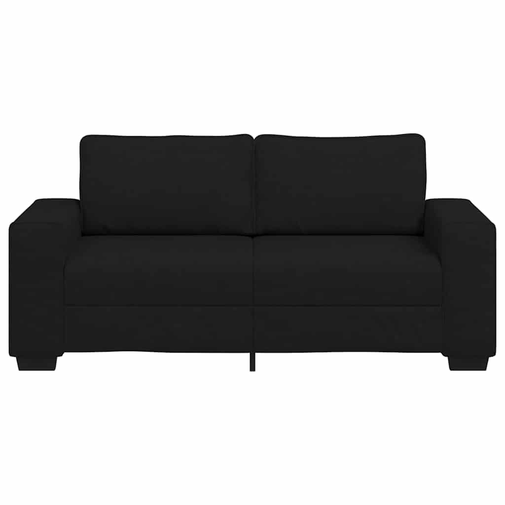 Sofá de 2 lugares tecido 180x77x82 cm preto