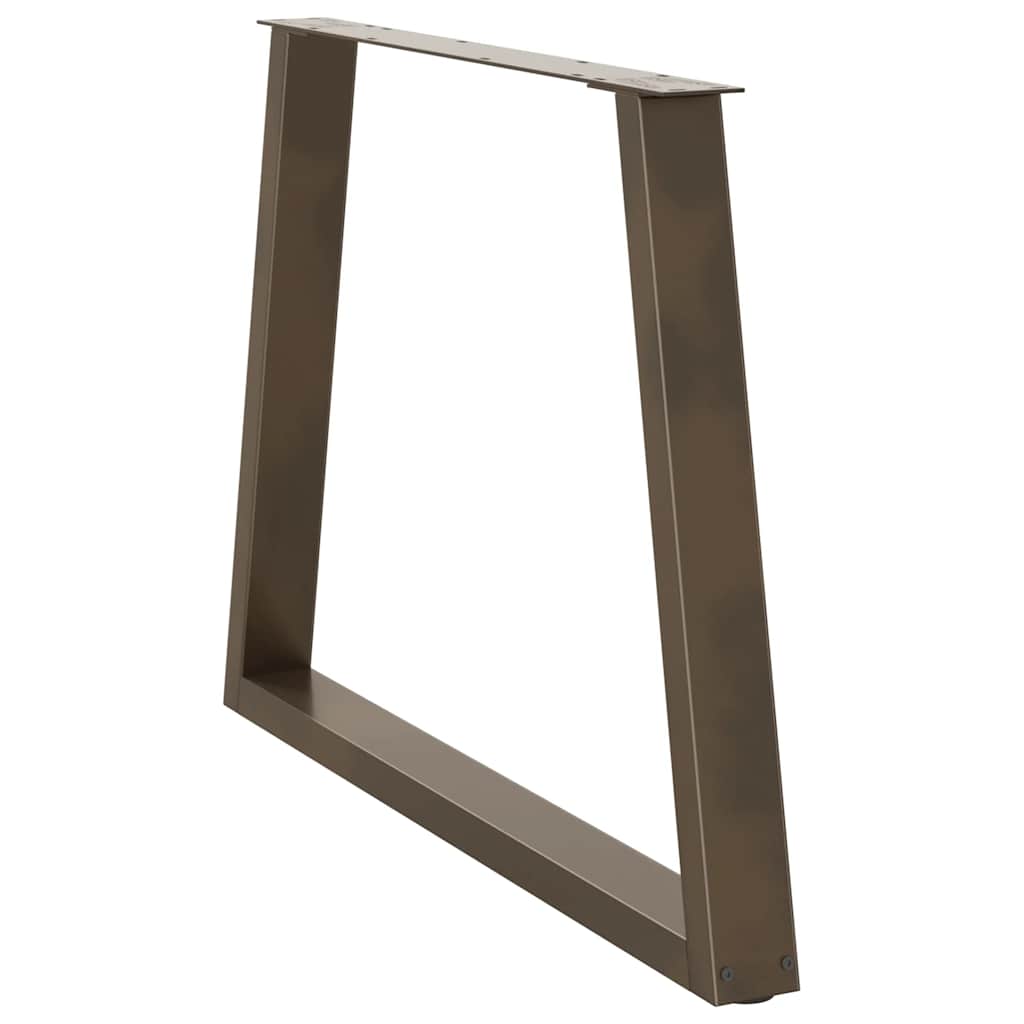 Pés para mesa de jantar em formato de v, 2 peças, aço natural, 100x(72-73,3) cm, aço