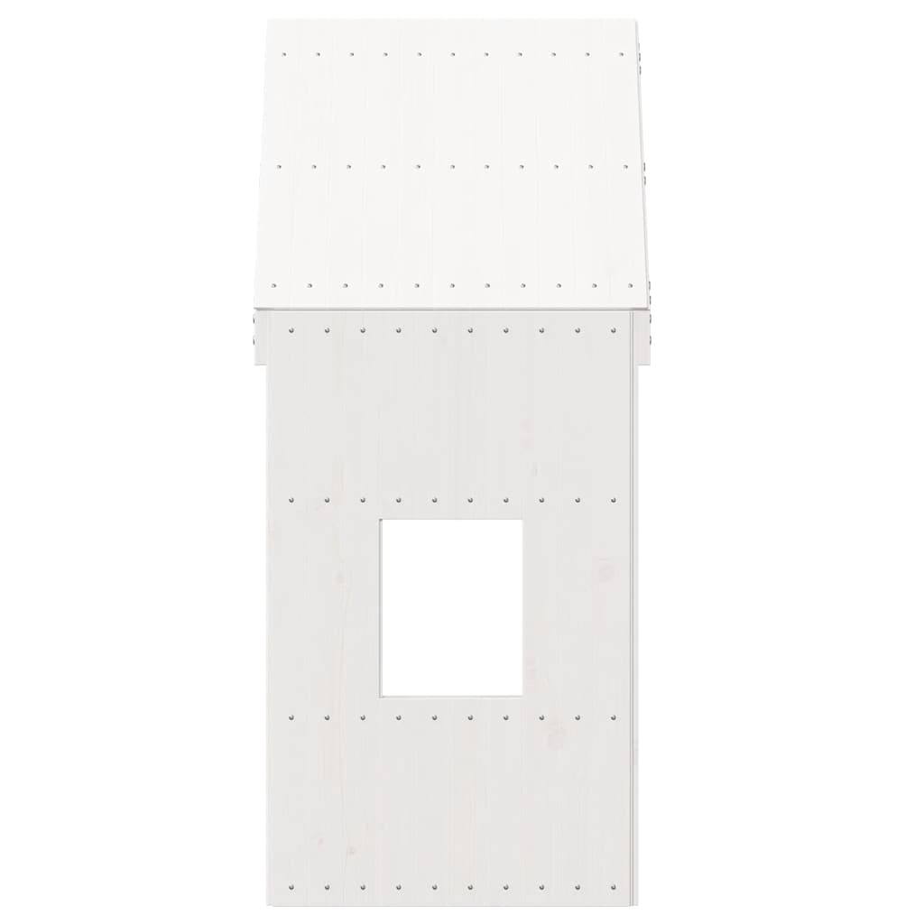 Telhado de cama infantil 60x99x139,5 cm pinho maciço branco