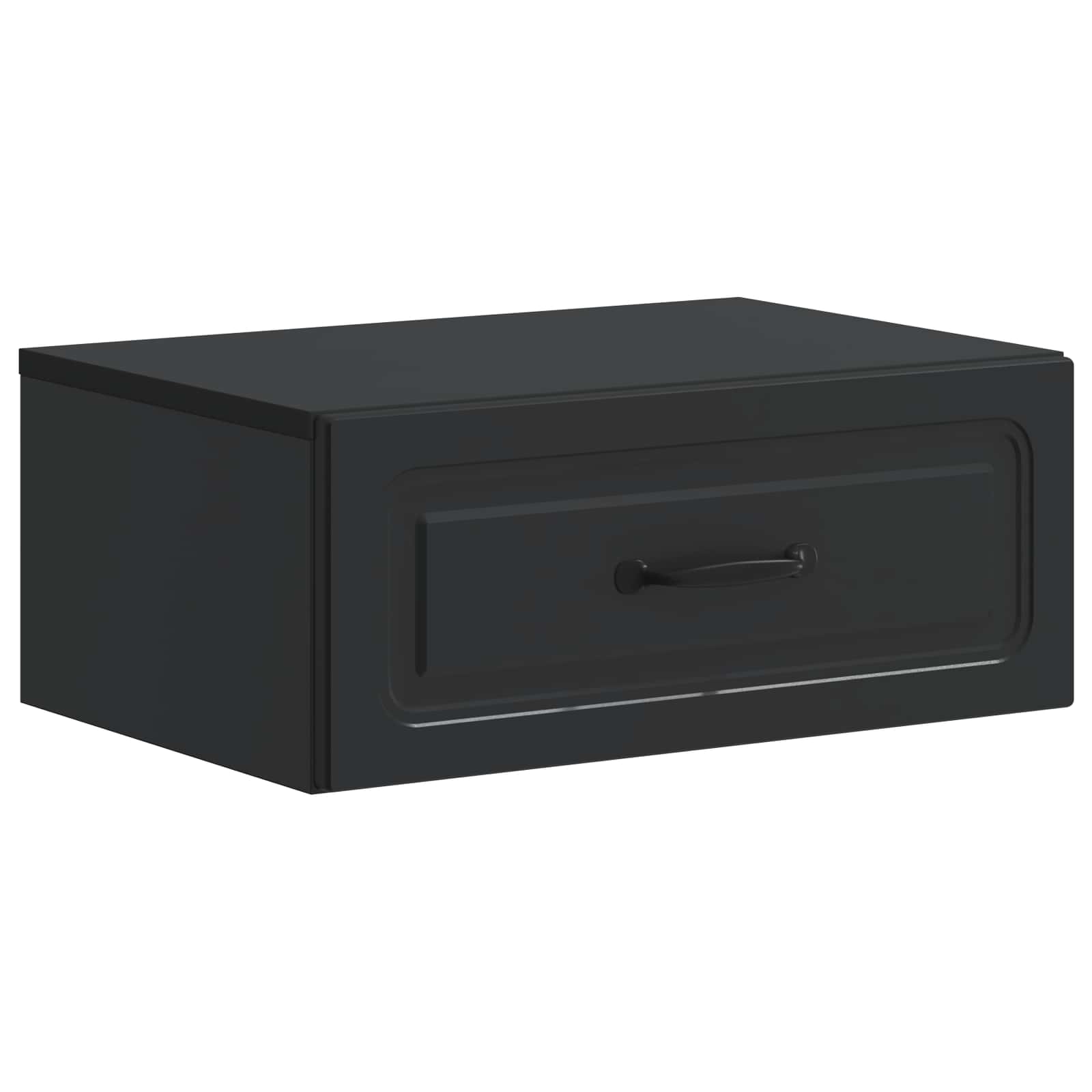 Gabinete de canto montado na parede preto 49 x 34,5 x 20 cm