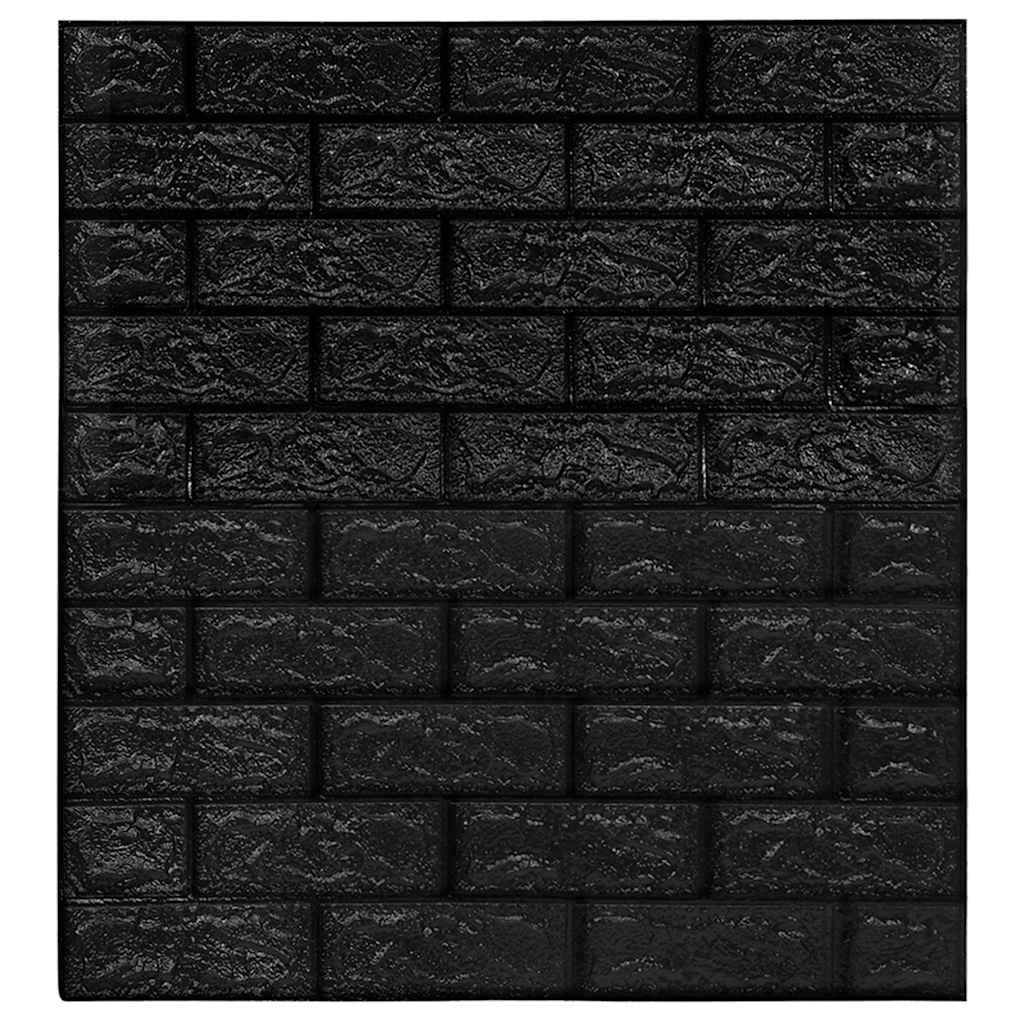 Papel de parede 3d autoadesivo tijolos 20 pcs preto