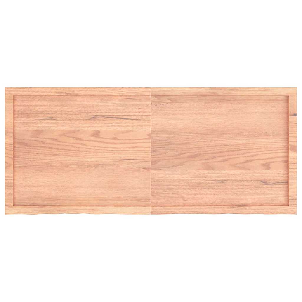 Bancada p/ wc 140x60x(2-6) cm madeira maciça tratada castanho