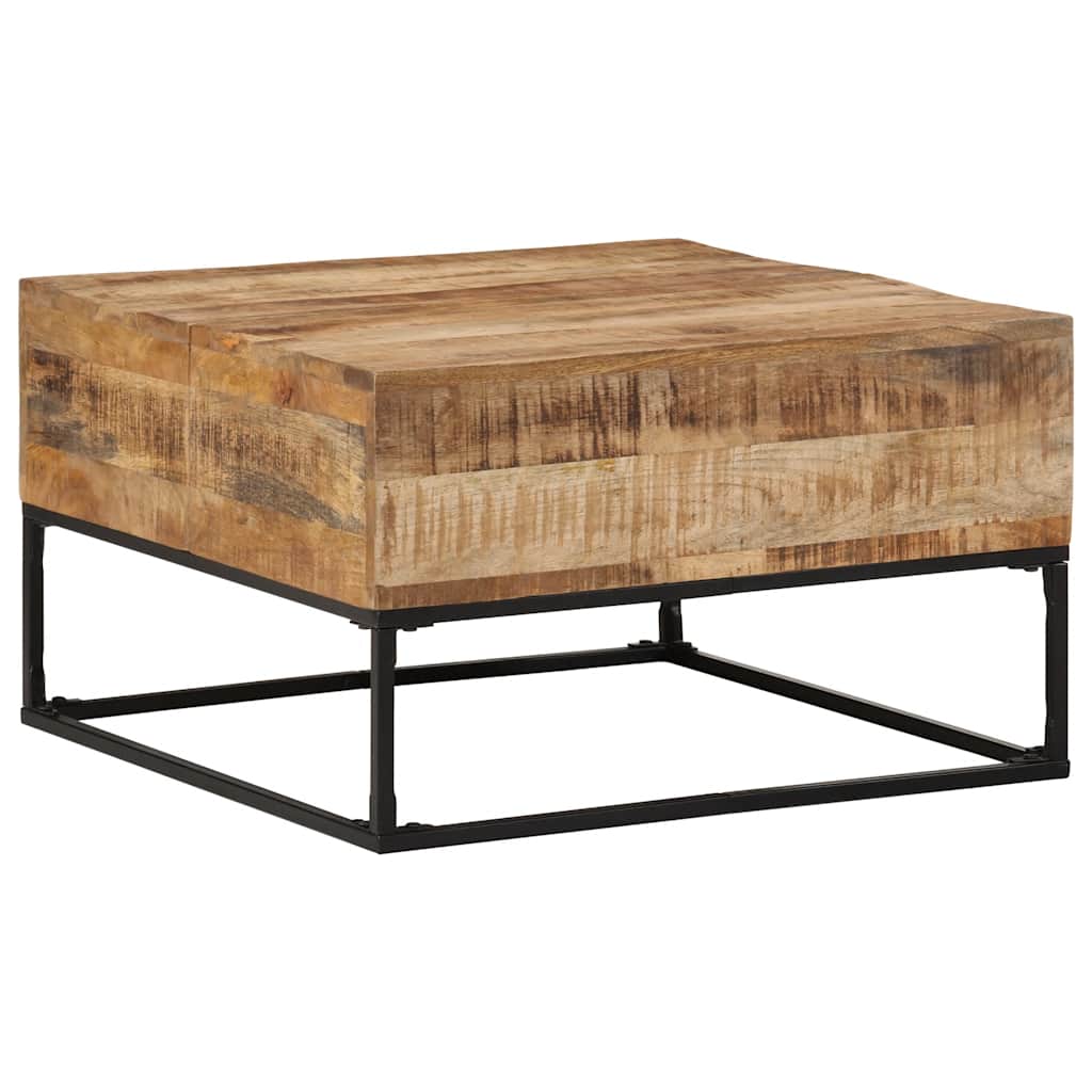 Mesa de centro 68x68x41 cm madeira de mangueira áspera