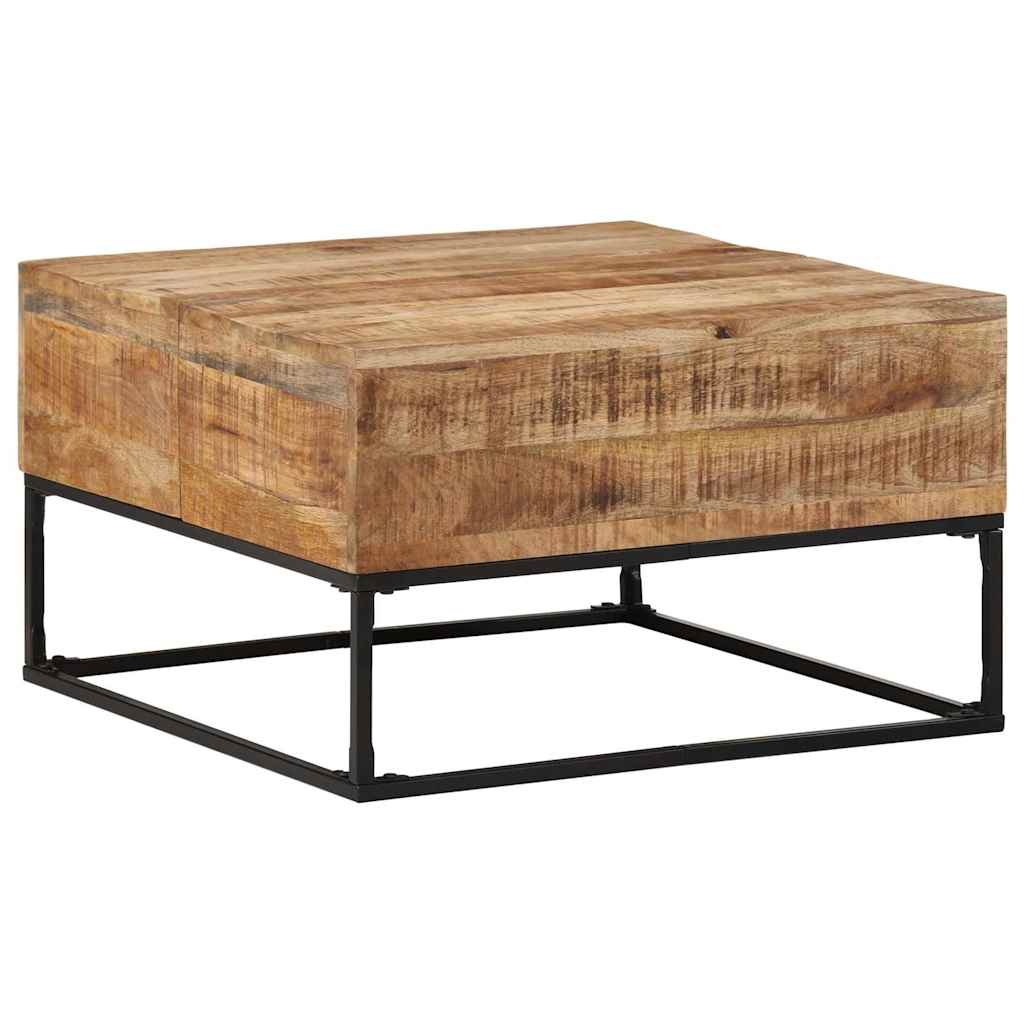 Mesa de centro 68x68x41 cm madeira de mangueira áspera
