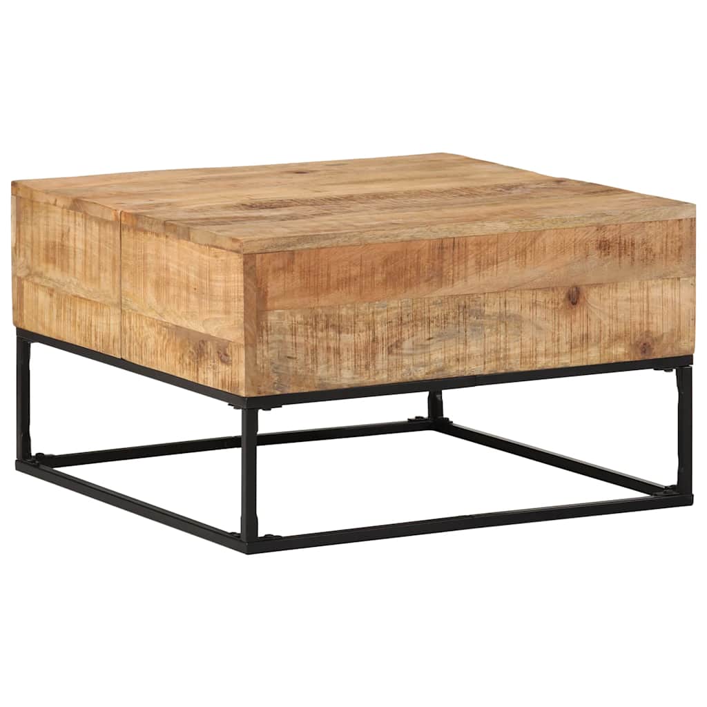 Mesa de centro 68x68x41 cm madeira de mangueira áspera