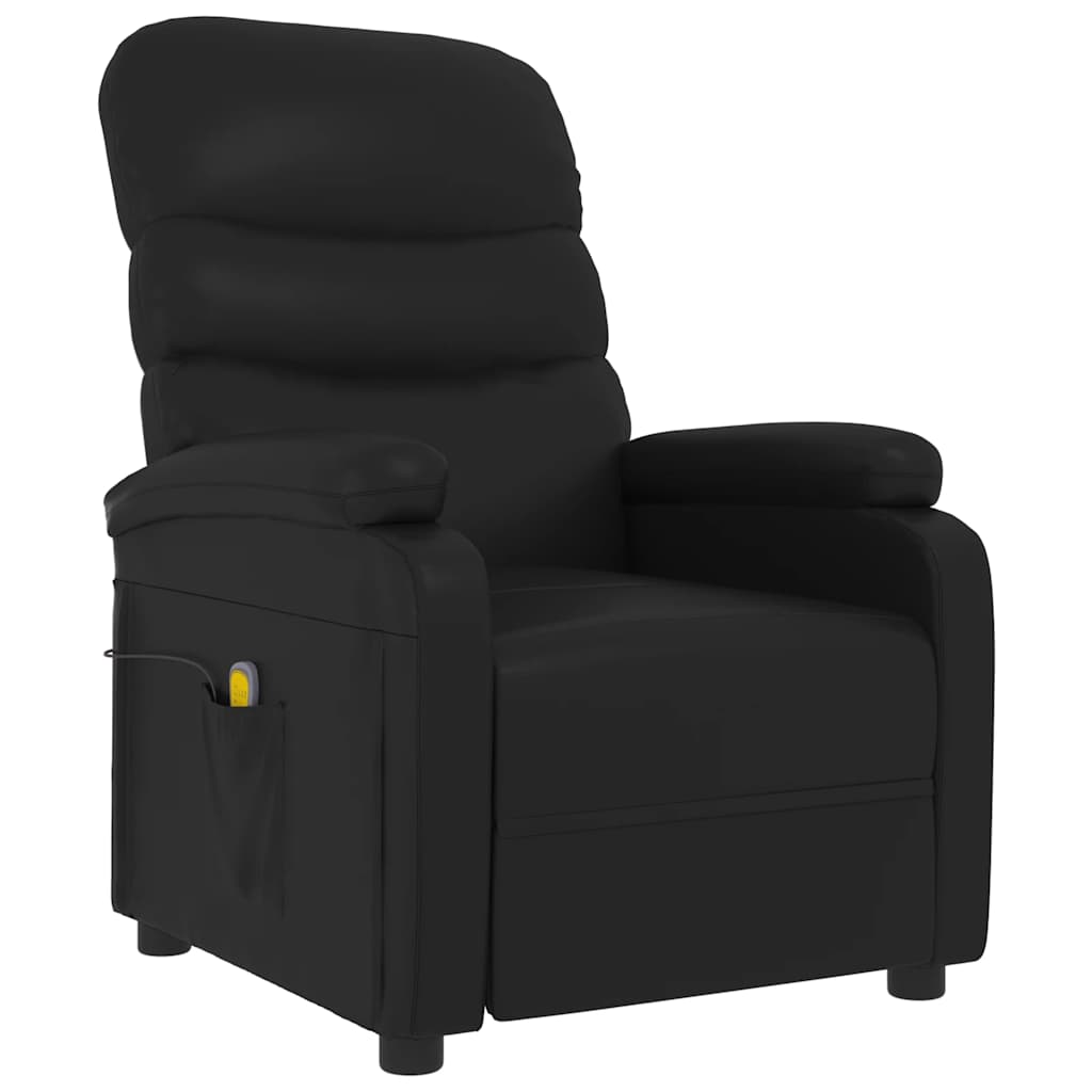 Poltrona de massagens couro artificial preto