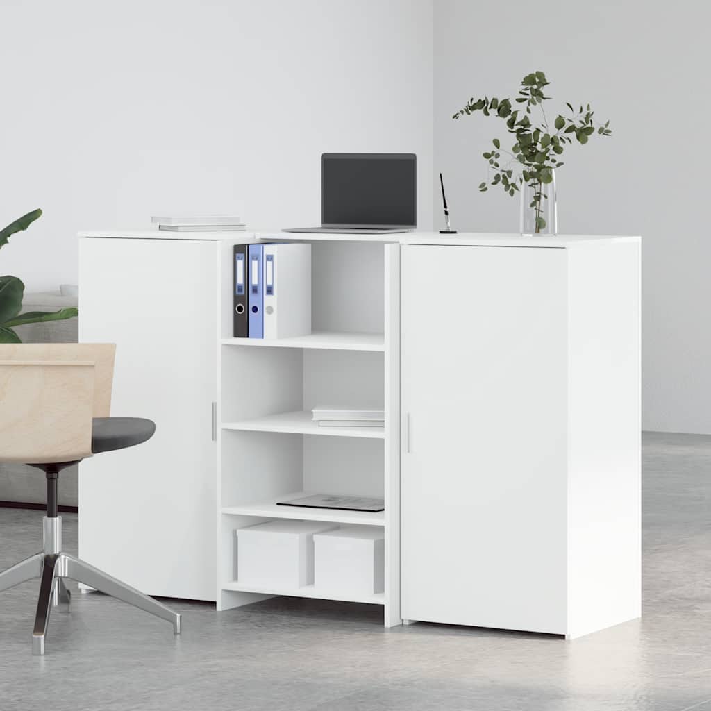 Balcão de recepção 155x50x103,5 cm derivados de madeira branco