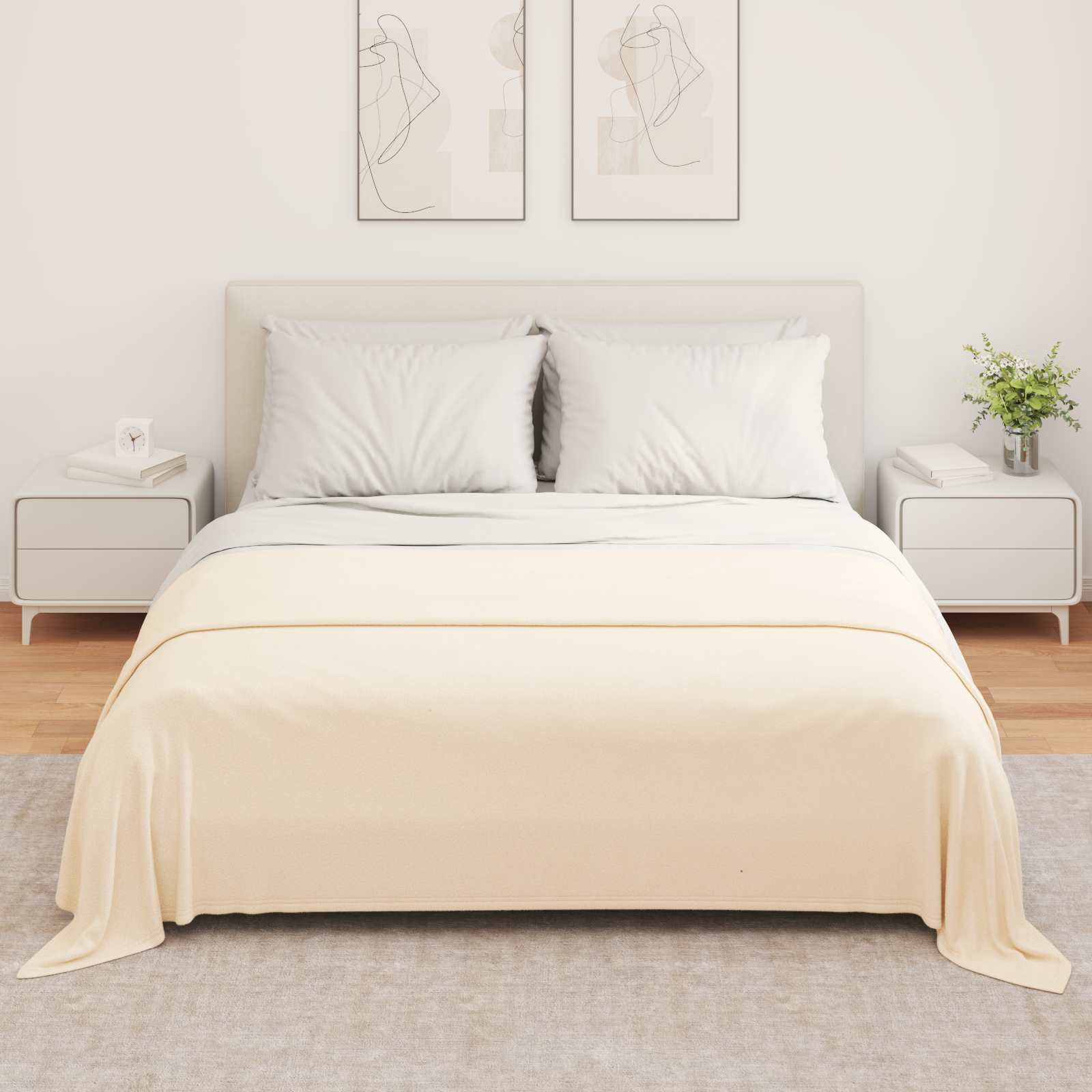 Cobertores de sofá 6 unid. creme 280 x 210 cm 4.85 lã
