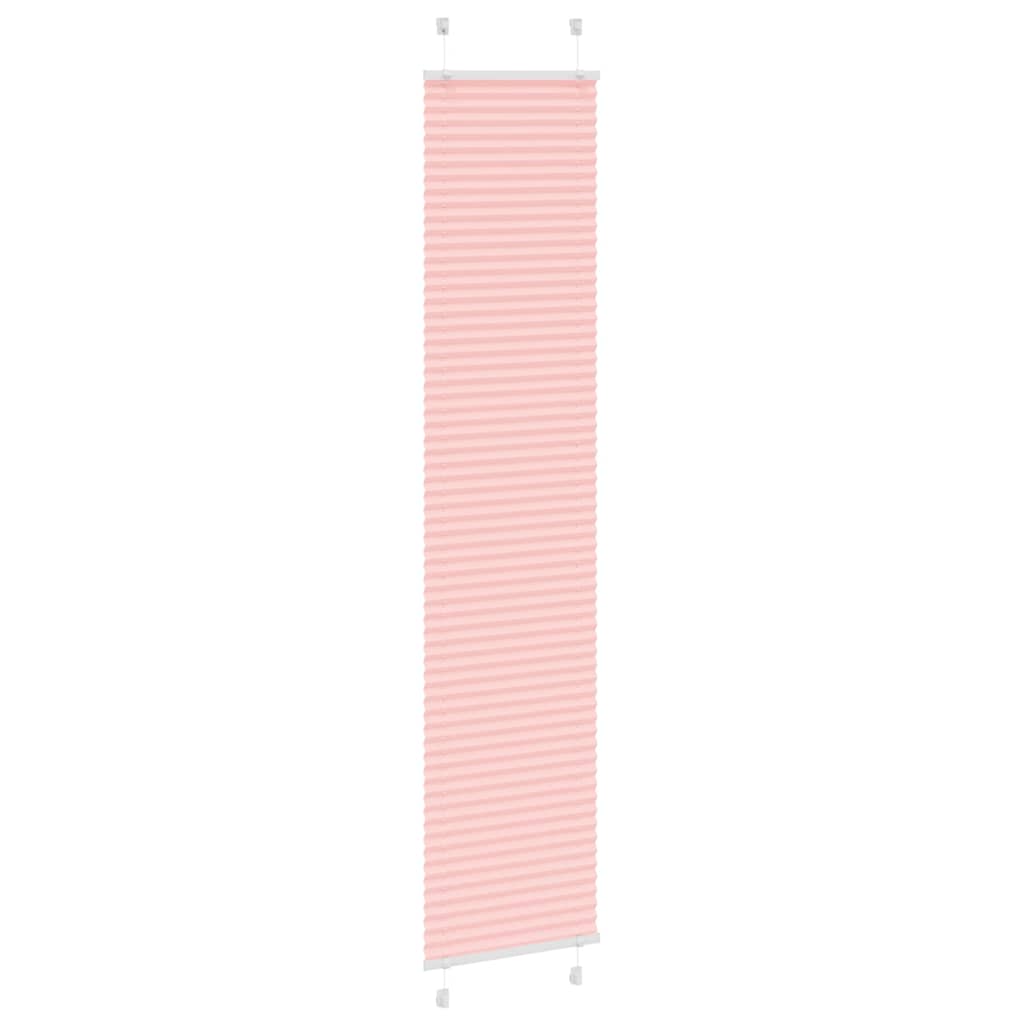 Rosa plissada cega 40x200 cm largura tecido 39,4 cm poliéster