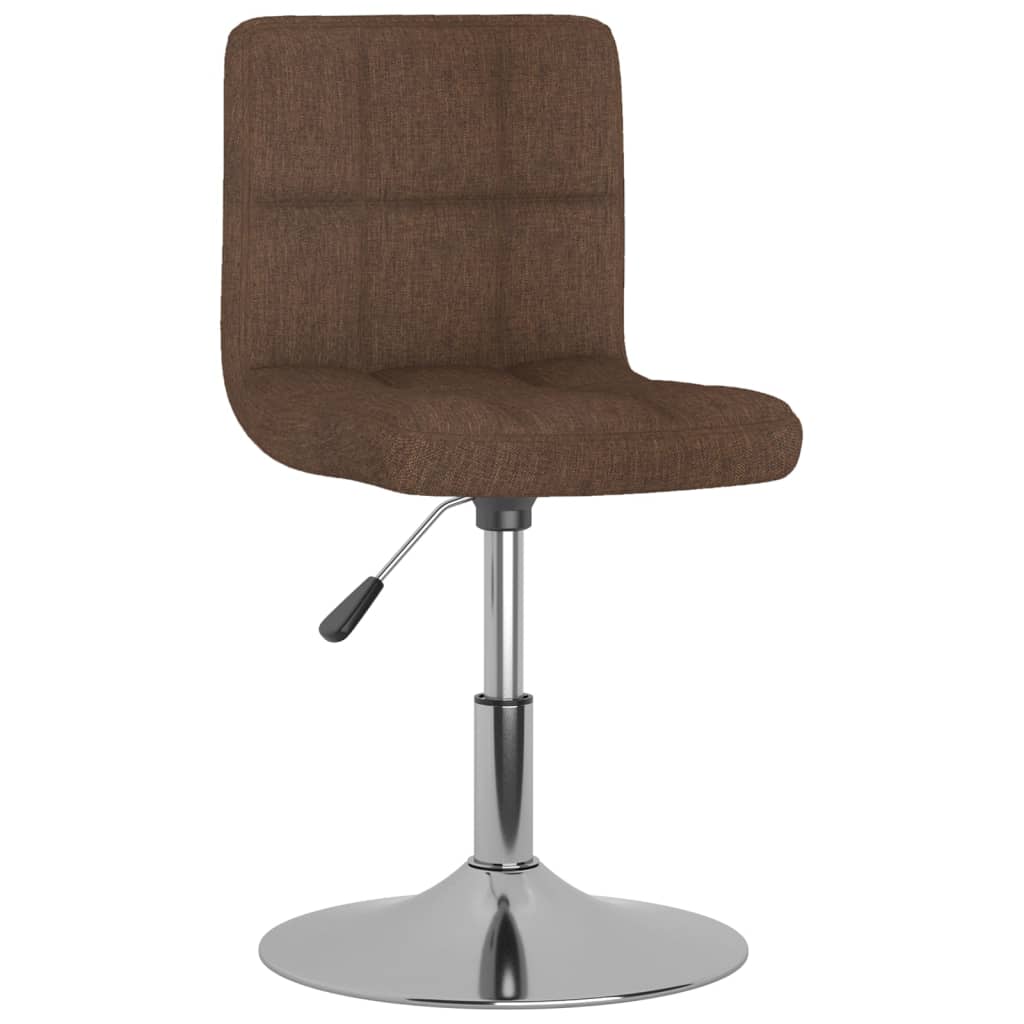 Cadeiras de jantar giratórias 4 pcs tecido castanho