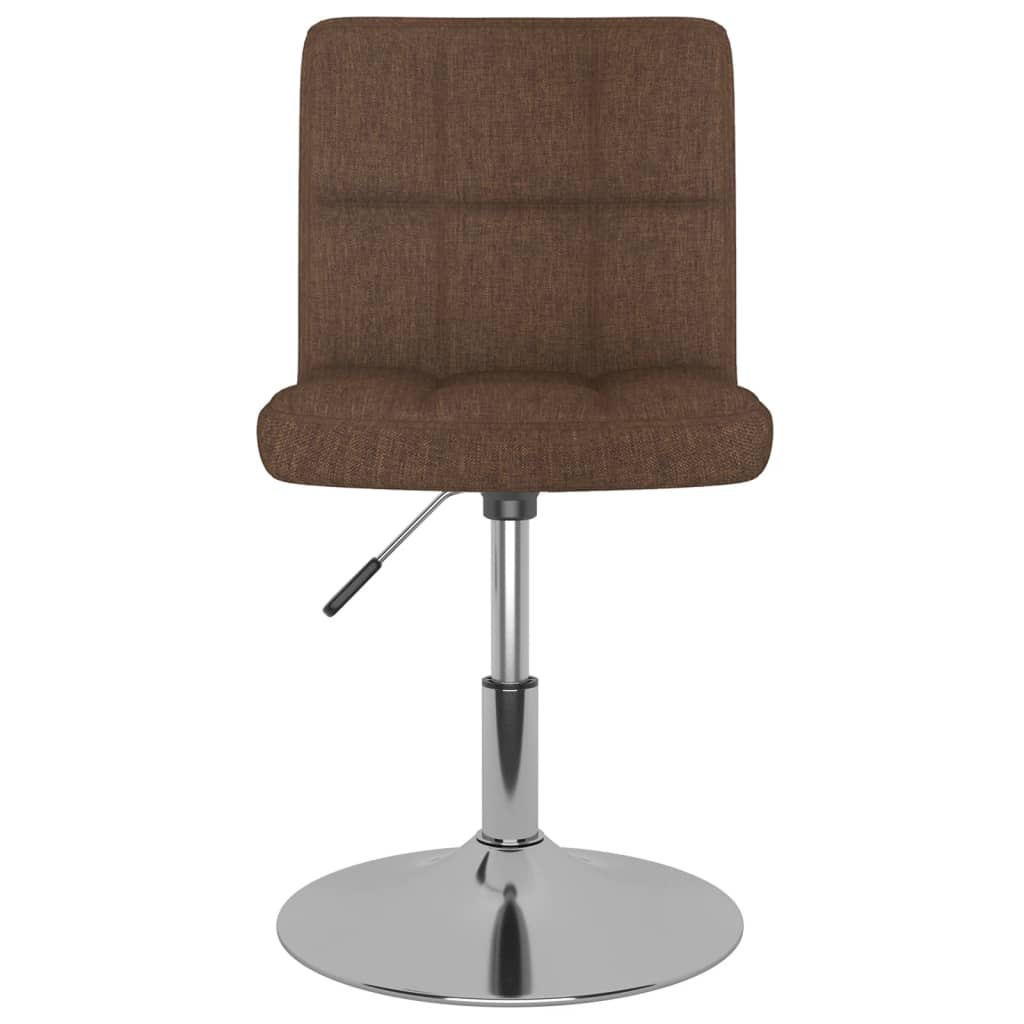 Cadeiras de jantar giratórias 4 pcs tecido castanho