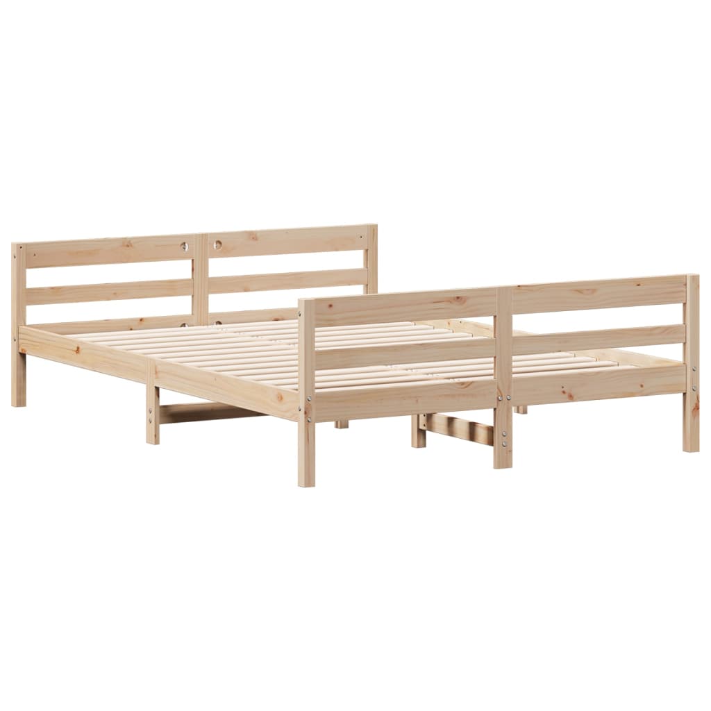 Cama sem colchão 120x200 cm madeira de pinho maciça