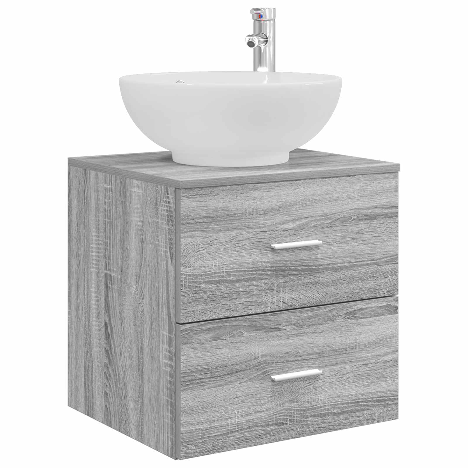 Vaidade com pia suspensa sonoma cinzento 49,5 x 44,5 x 66,5 cm