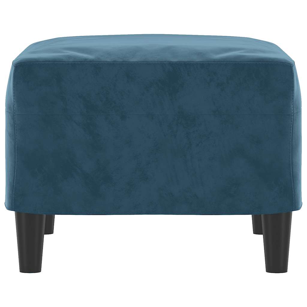 Apoio de pés 60x50x41 cm veludo azul